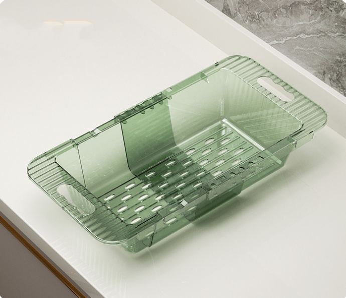 Retractable Folding Vegetable Wash Basin Drain Basket